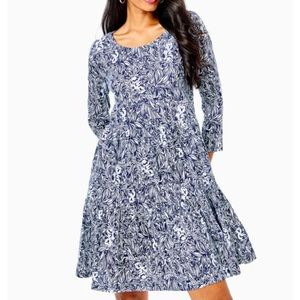 NWT Geanna Swing Dress - Lilly Pulitzer - High Tide Navy Gday Mate - Size Medium